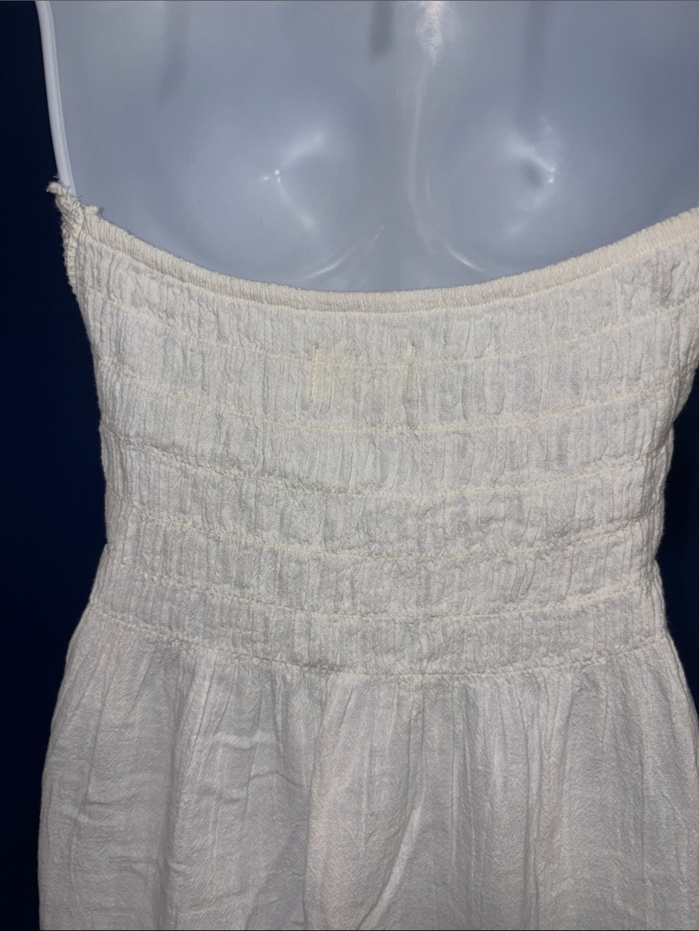 Sea Spice- Ivory Cotton Crochet Halter Maxi Dress Size Medium - Picture 13 of 16